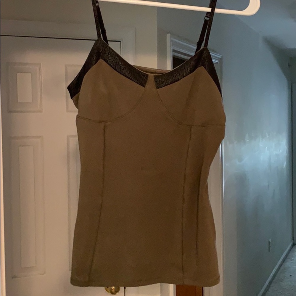 Express olive green tank top